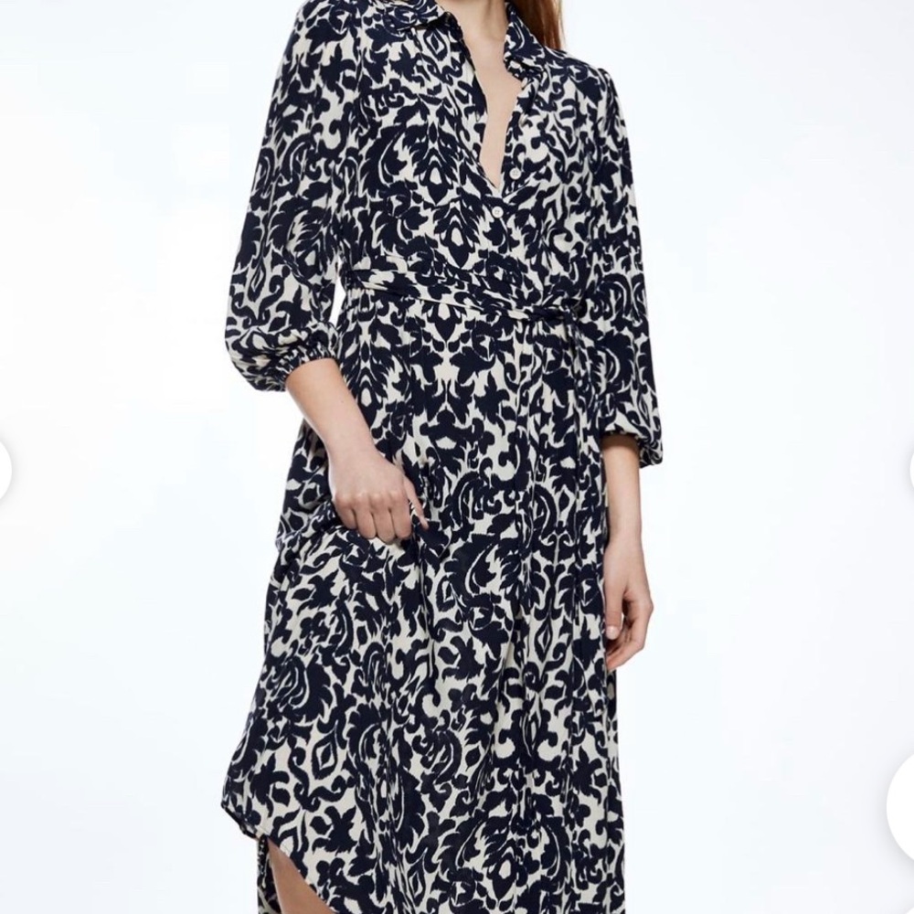Zara Navy Maxi Dress